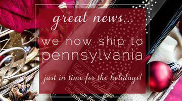 GREAT NEWS ... we now can ship to PA!
