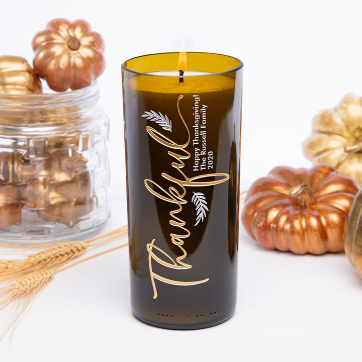 Always Thankful Personalized Candle