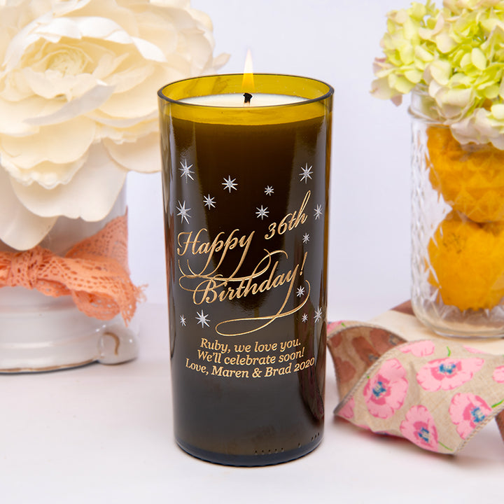 Classic Birthday Personalized Candle