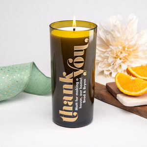 Eloquent Thank You Personalized Candle