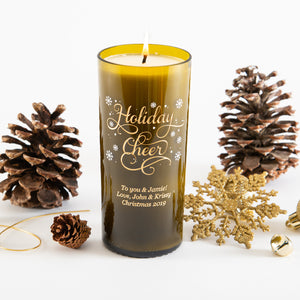 Joyful Holiday Cheer Personalized Candle