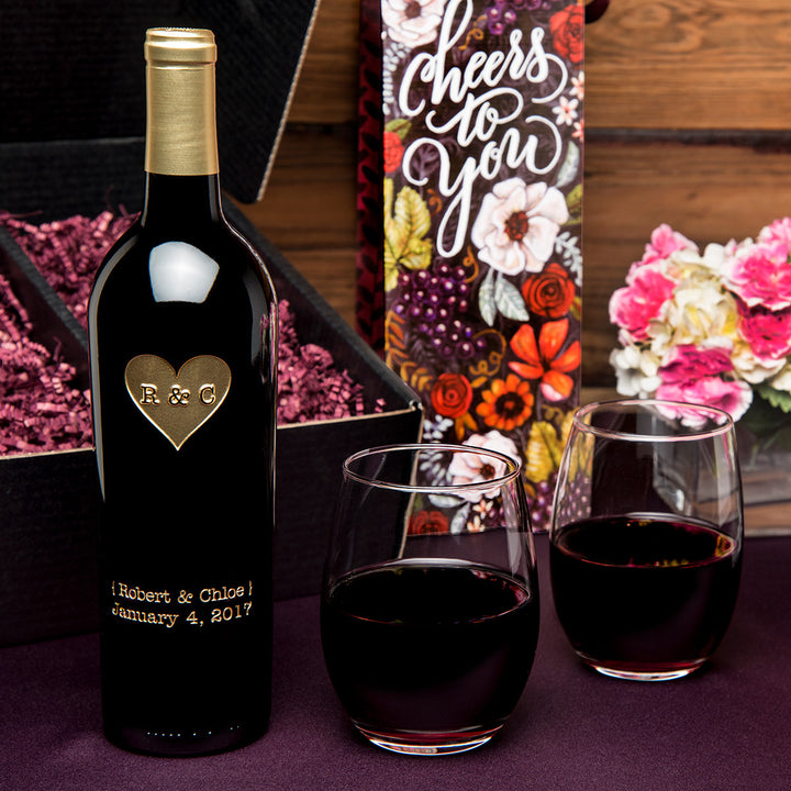 Monogram Heart  Gift Set