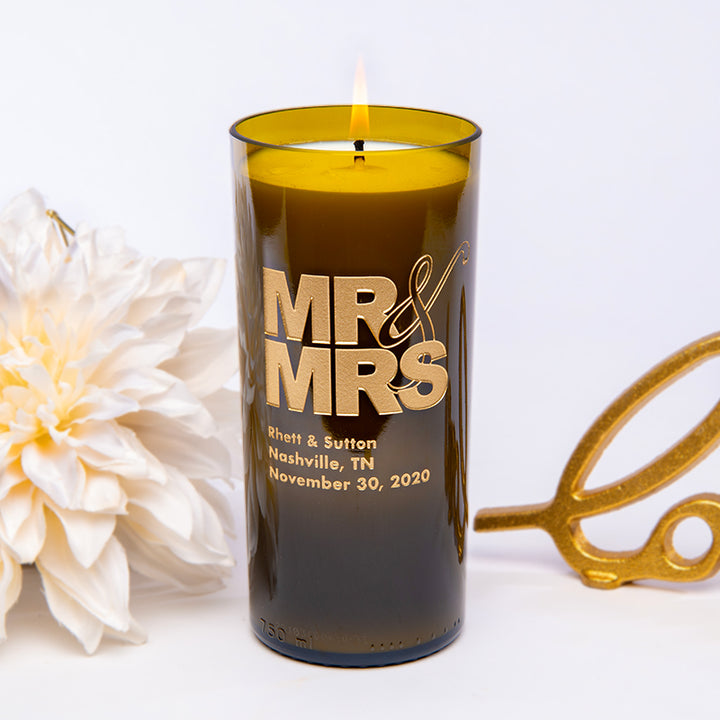 Mr & Mrs Personalized Candle