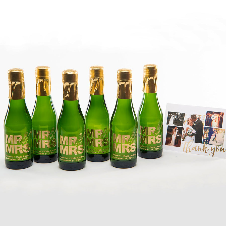 Mr & Mrs Etched Favor Sets