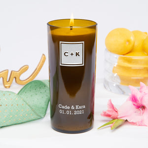 Modern Monogram Personalized Candle