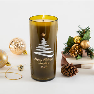 Swirly Tree Personalized Candle