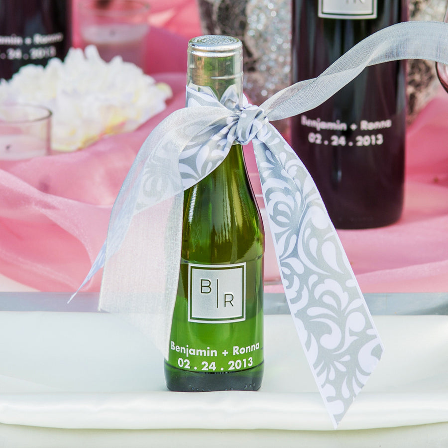 Transitional Monogram Etched Favor Sets